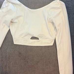 White Long Sleeve Crop Top Victoria Secret